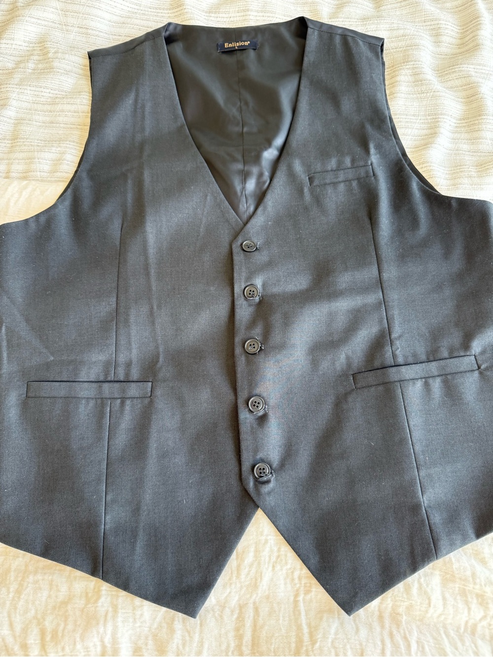 Men's Black Tailored Dress Vest